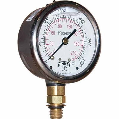 Medidor de pressão preenchido com líquido de latão de 80 mm com medidor de pressão de óleo EN 837-1
