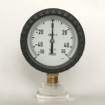 conexão do bronze do calibre de pressão 160 dos foles de 100mm calibre de pressão radial de 50 mbar