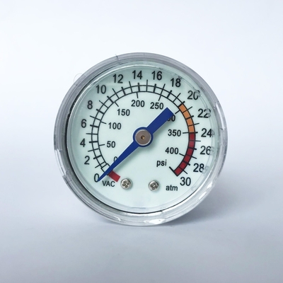 Manômetro luminoso higiênico da seringa da inflação do ATM do calibre de pressão 30 da montagem axial do sentido
