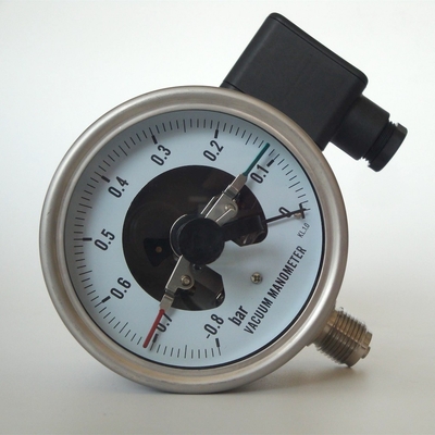 Calibre de pressão de aço inoxidável da barra 316 radiais de vidro do calibre de pressão 0,8 do vácuo