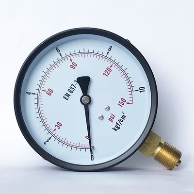 Liga de cobre 150 manômetro inferior da pressão do vapor da montagem 100mm do calibre de pressão da libra por polegada quadrada