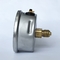 304SS flangeou óleo axial da montagem do calibre de pressão - encheu a caixa de aço inoxidável do calibre de pressão